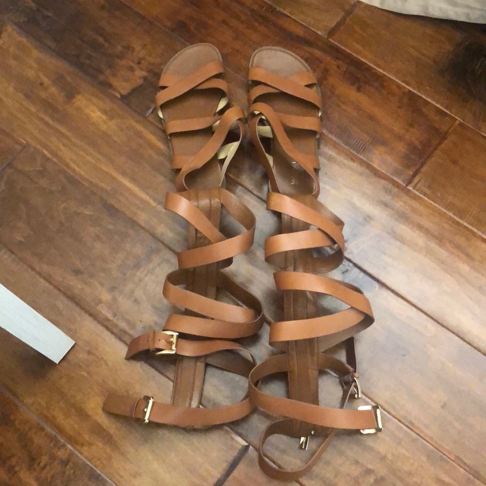 Michael Kors Gladiator ZIP Up Leather Sandals